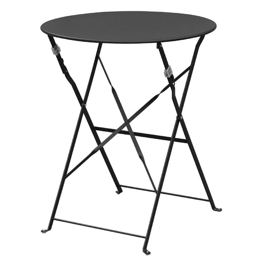 GH558 Bolero ronde stalen opklapbare tafel zwart 59,5cm