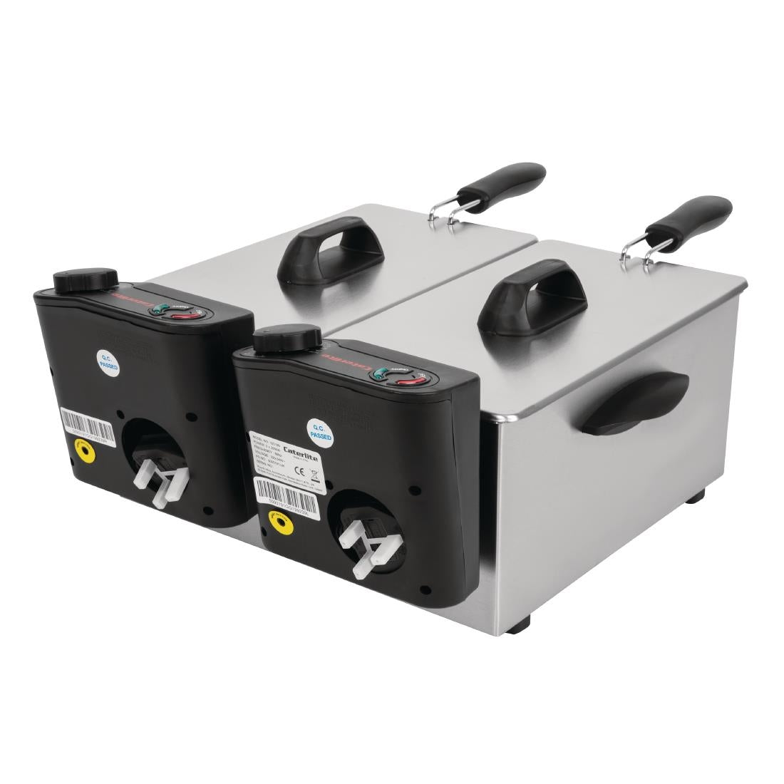 GG199 Caterlite dubbele friteuse voor licht gebruik 2x 3,5L