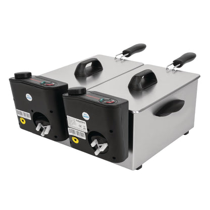 GG199 Caterlite dubbele friteuse voor licht gebruik 2x 3,5L