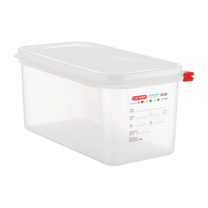 T987 Araven GN 1/3 voedselbak met deksel 6Ltr (4 stuks)