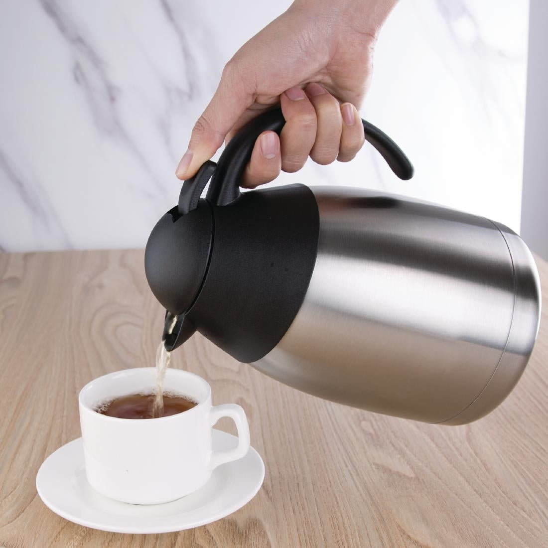 K656 Olympia thermoskan met koepeldeksel 1,5Ltr