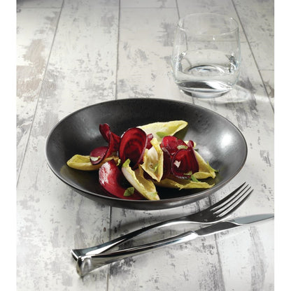 DR087 Olympia Fusion Ronde Borden 20,3cm Zwart (6 Stuks)