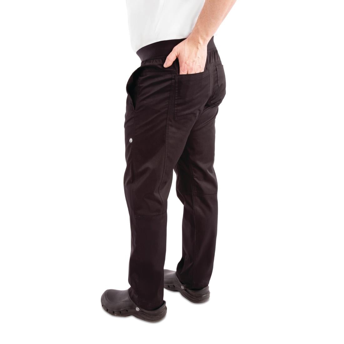 BB301-L Chef Works lichtgewicht heren koksbroek zwart L