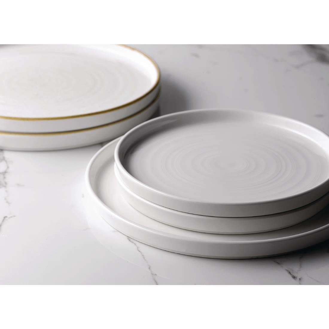 FC161 Churchill Stonecast Barley White Bord Met Opstaande Rand 25.9cm (6 stuks)