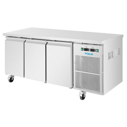 UA087 Polar U-Serie Koel-Vrieswerkbank Met 3 Deuren 314Ltr