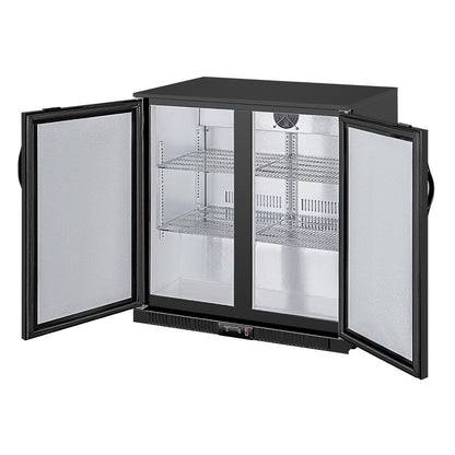 GL016 Polar G-serie 2-deurs barkoeling met blinde klapdeuren zwart 208L
