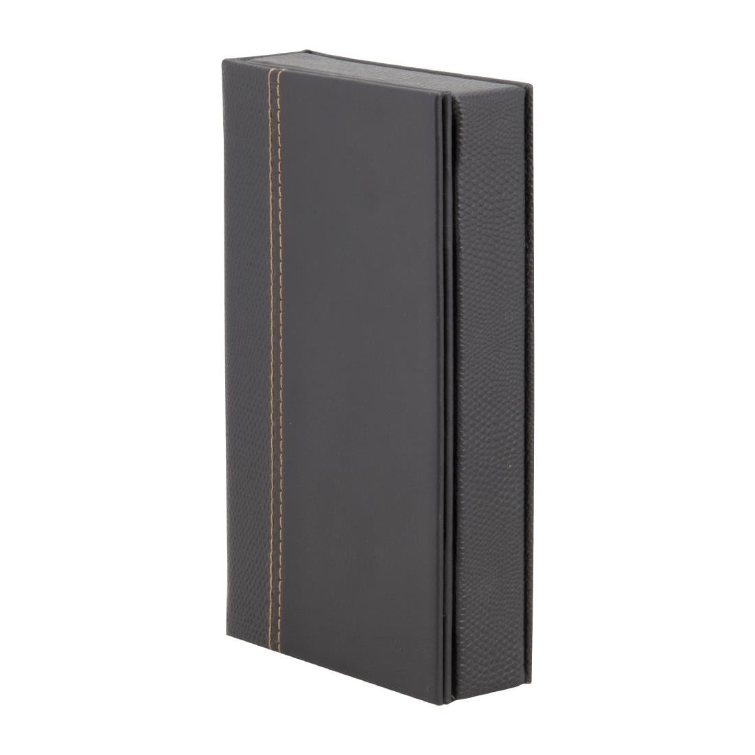 DP726 Securit trendy rekeningpresentator in leerstijl zwart