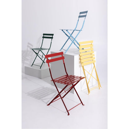 GH555 Bolero stalen opklapbare stoelen rood (2 stuks)