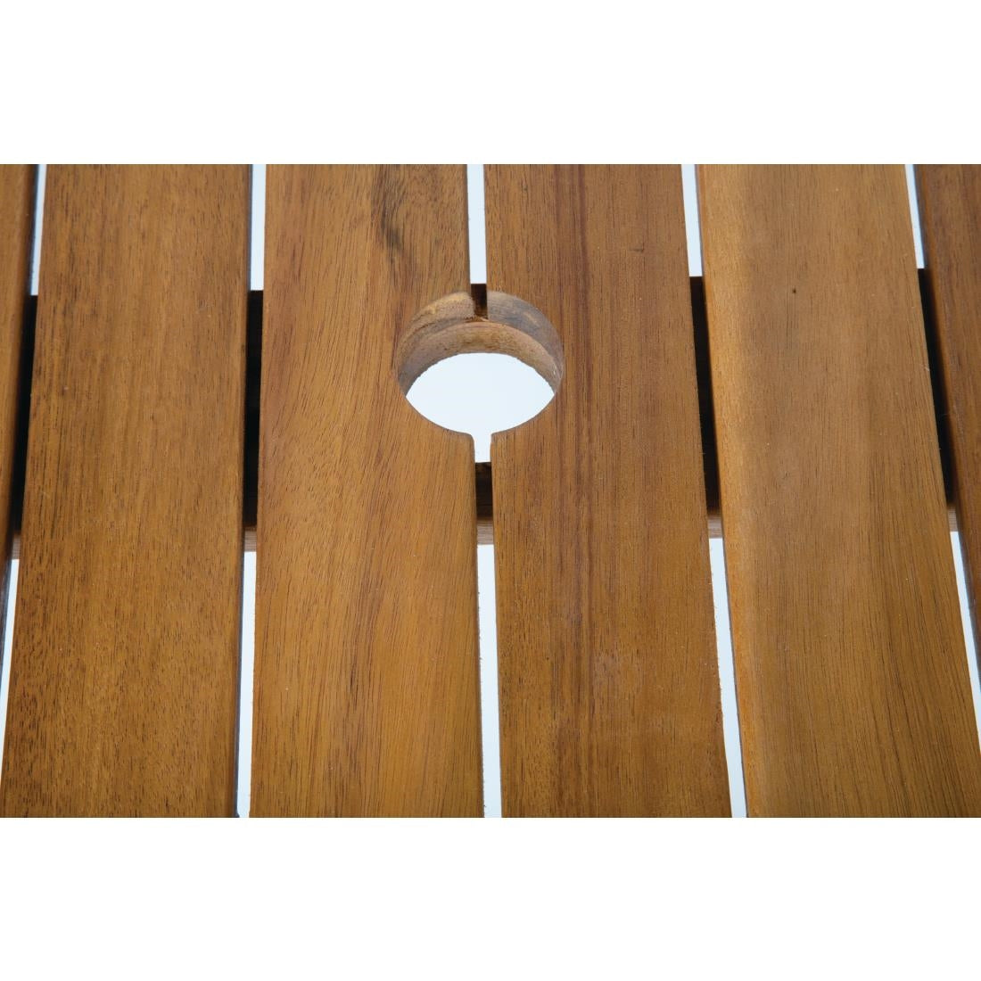 DS152 Bolero vierkante stalen en acaciahouten tafel 80cm
