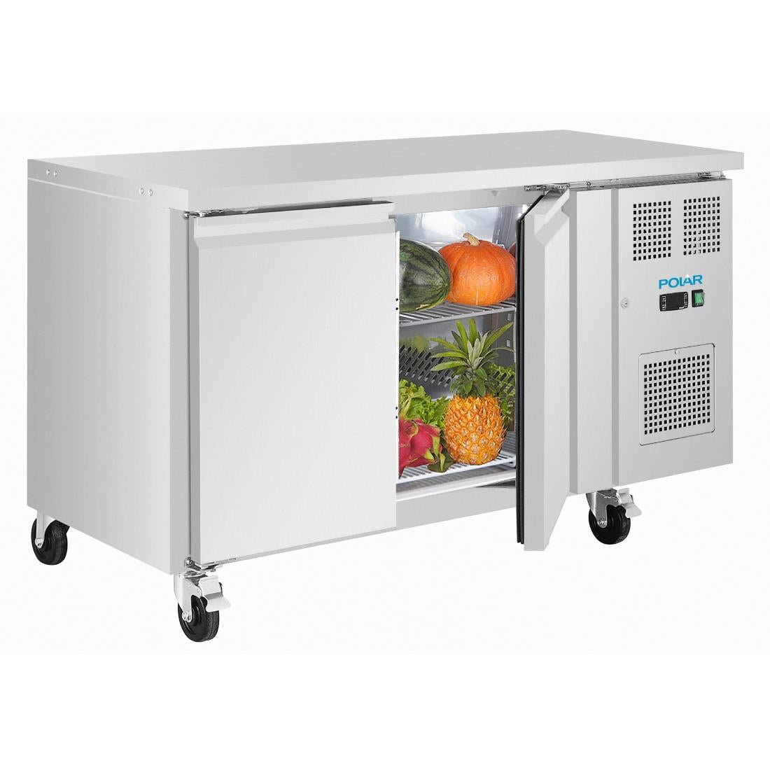 UA105 Polar U-Series slanke dubbeldeurs koelwerkbank