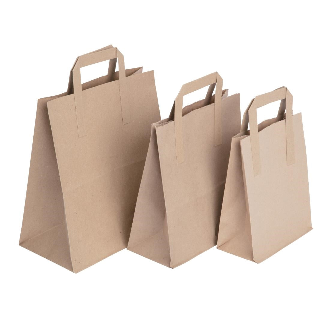 CS351 Fiesta Recyclable gerecyclede bruine papieren draagtassen klein (250 stuks)