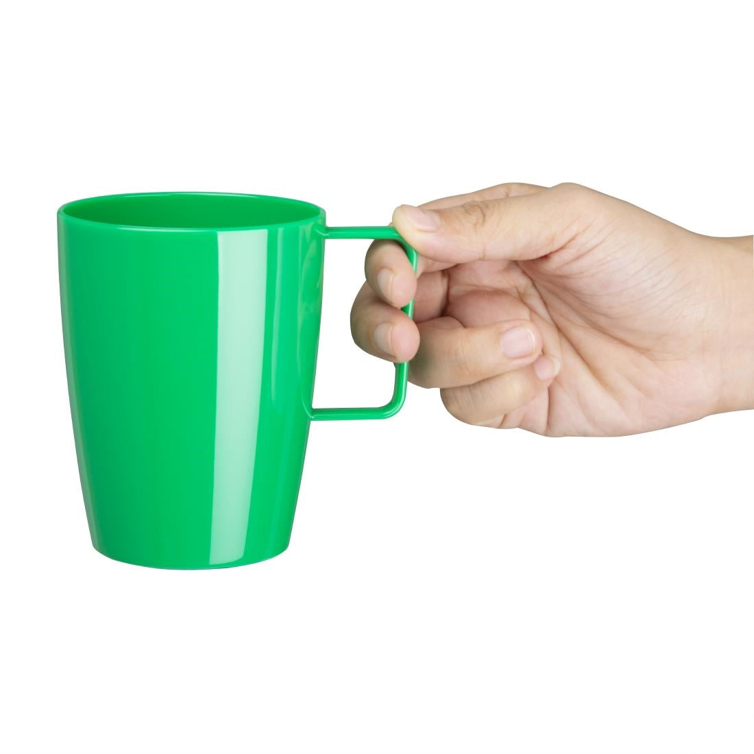 CE287 Olympia Kristallon polycarbonaat bekers met oor groen (12 stuks)