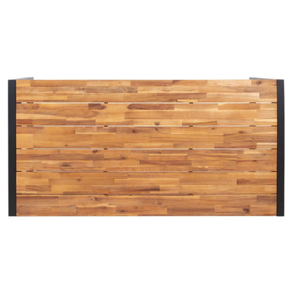 DS157 Bolero rechthoekige stalen en acaciahouten industriële tafel 180x90cm