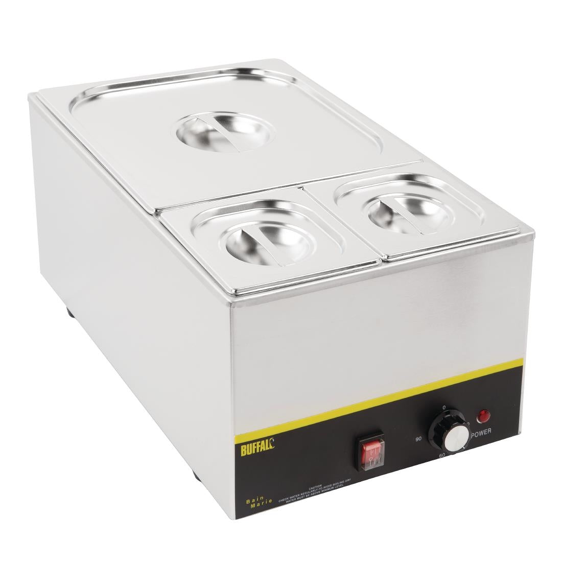 SA241 Vogue RVS Gastronorm Bakken Set 2x 1/6 en 2/3 Met Deksels