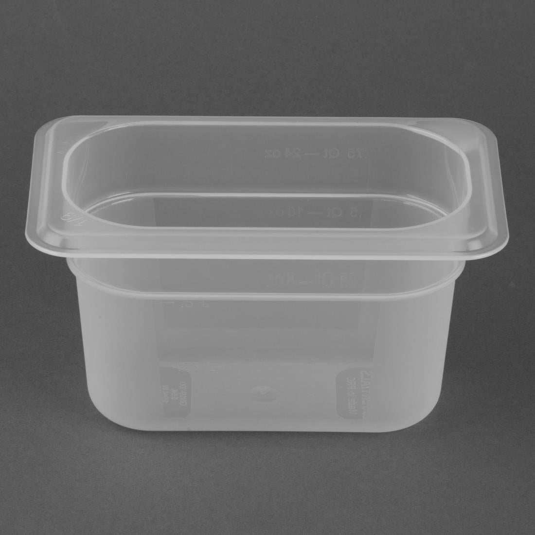 HZ346 Nisbets Essentials Polypropyleen 1/9 Gastronormbak 100mm