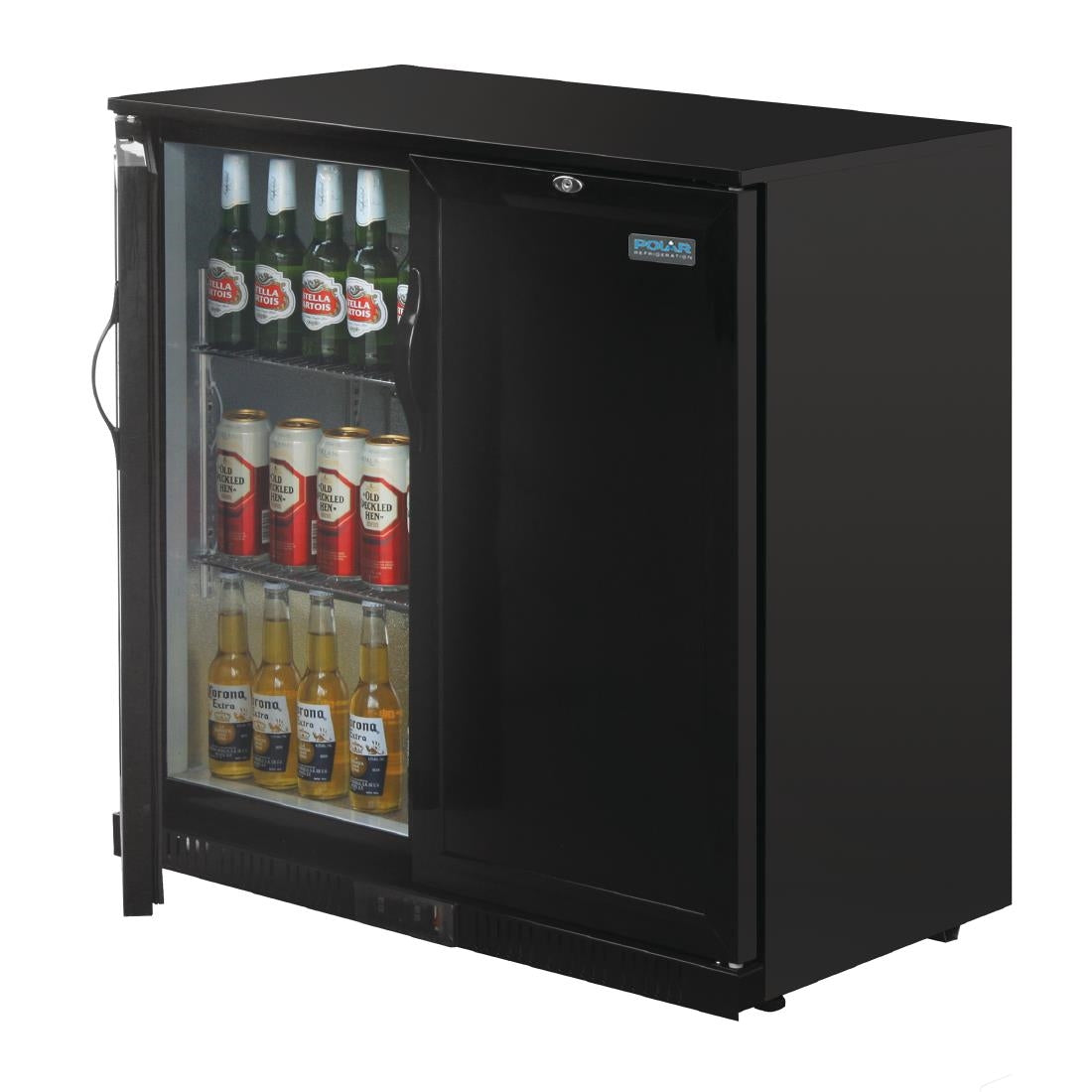 GL016 Polar G-serie 2-deurs barkoeling met blinde klapdeuren zwart 208L