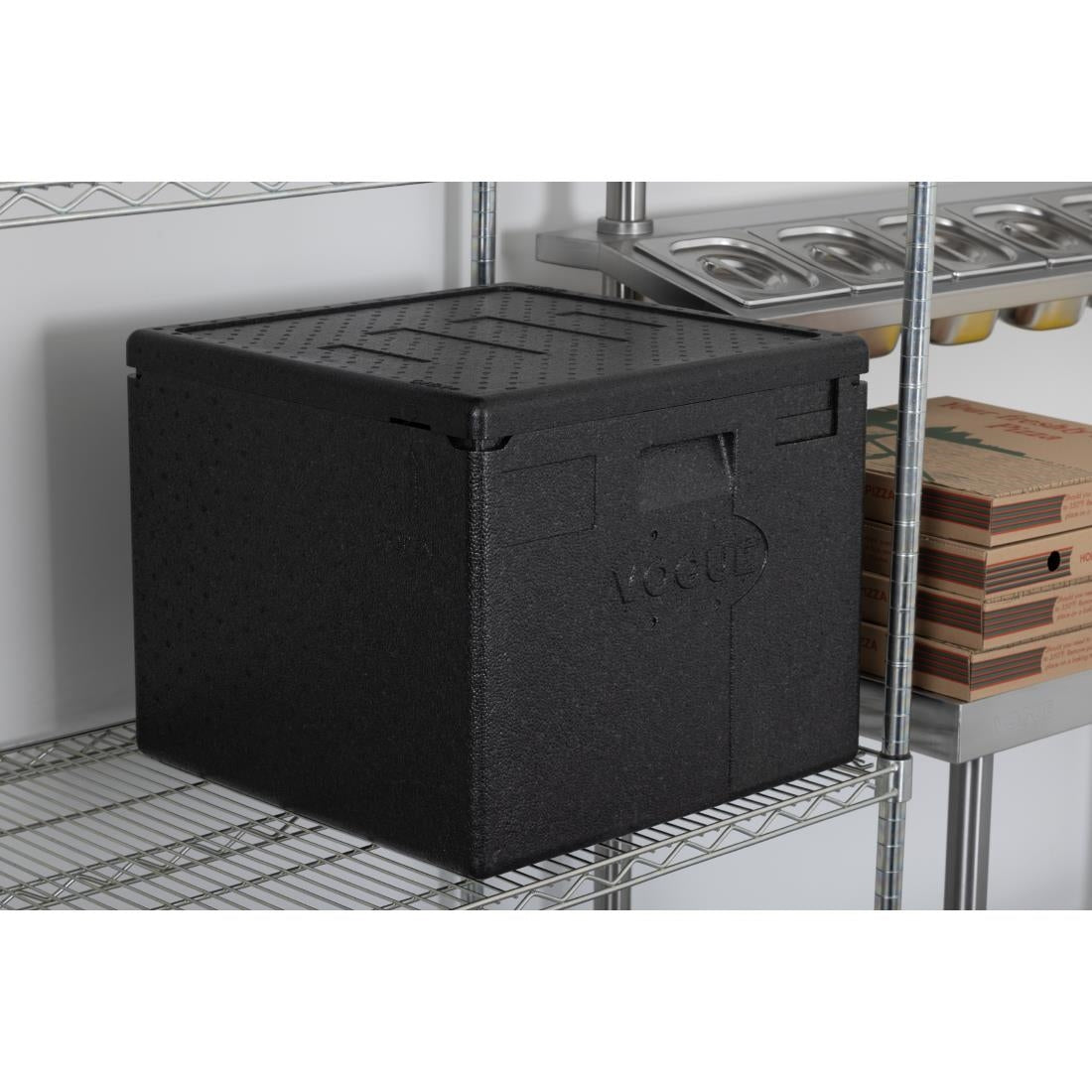DX991 Vogue Geïsoleerde EPP Pizzatransportbox 59Ltr 8 Pizza Capaciteit