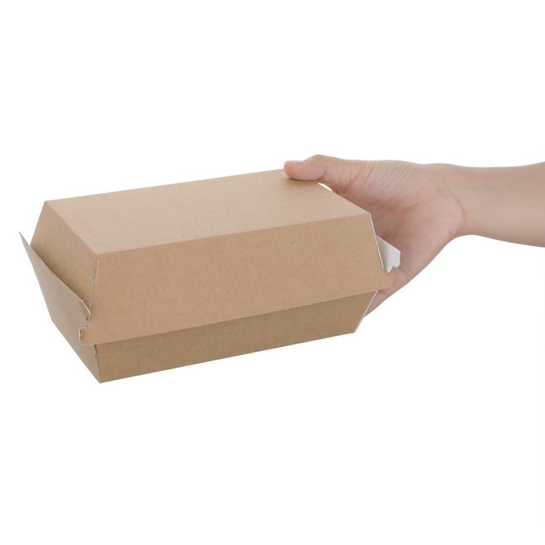 FB666 Fiesta Compostable composteerbare hamburgerdoosjes kraft klein 172mm (200 stuks)