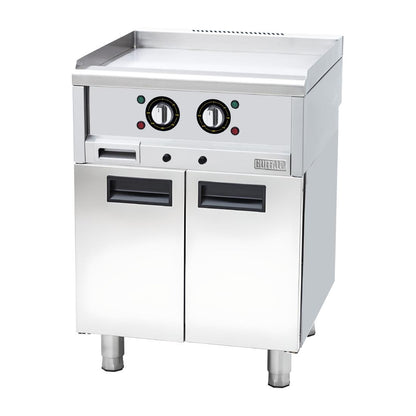 CU475 Buffalo 600-Serie Elektrische Bakplaat Met Twee Zones, 600mm