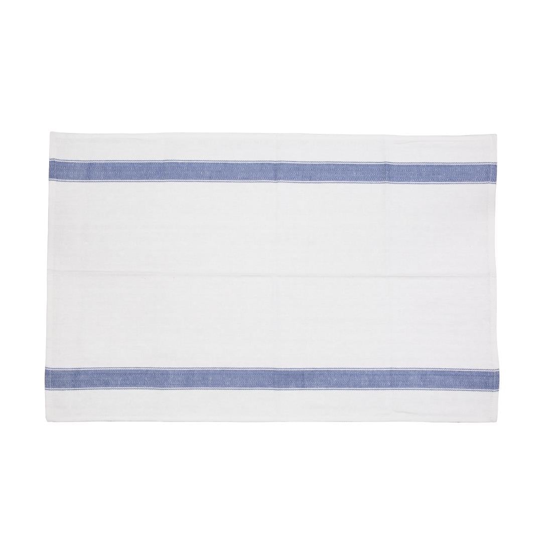 E918 Vogue zware kwaliteit polykatoen theedoek blauw 76 x 51cm