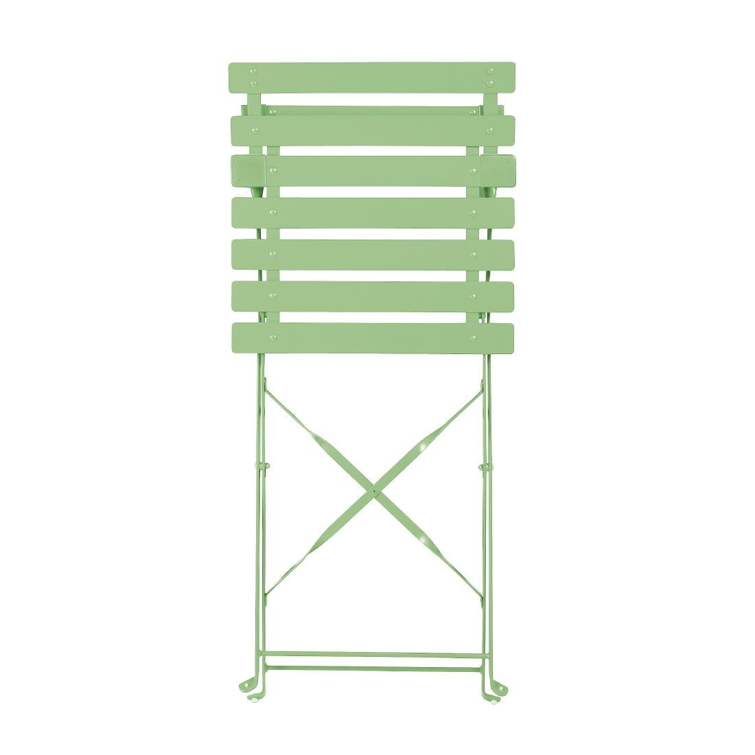 FT270 Bolero stalen klapstoelen lichtgroen (2 stuks)