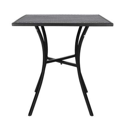 GG706 Bolero vierkante stalen bistro tafel zwart 70cm