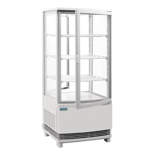 CB507 Polar C-serie koelvitrine met gebogen deuren 86L wit