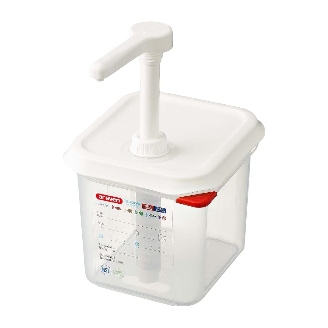 CR820 Araven sausdispenser GN 1/6 transparant 2,6Ltr