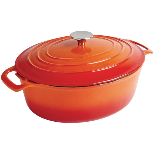 GH311 Vogue oranje ovale braadpan 5ltr