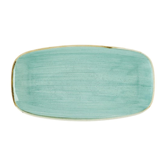 DX792 Churchill Stonecast Mint Chefs Ovaal Bord 35.2 x 18.7cm (6 stuks)