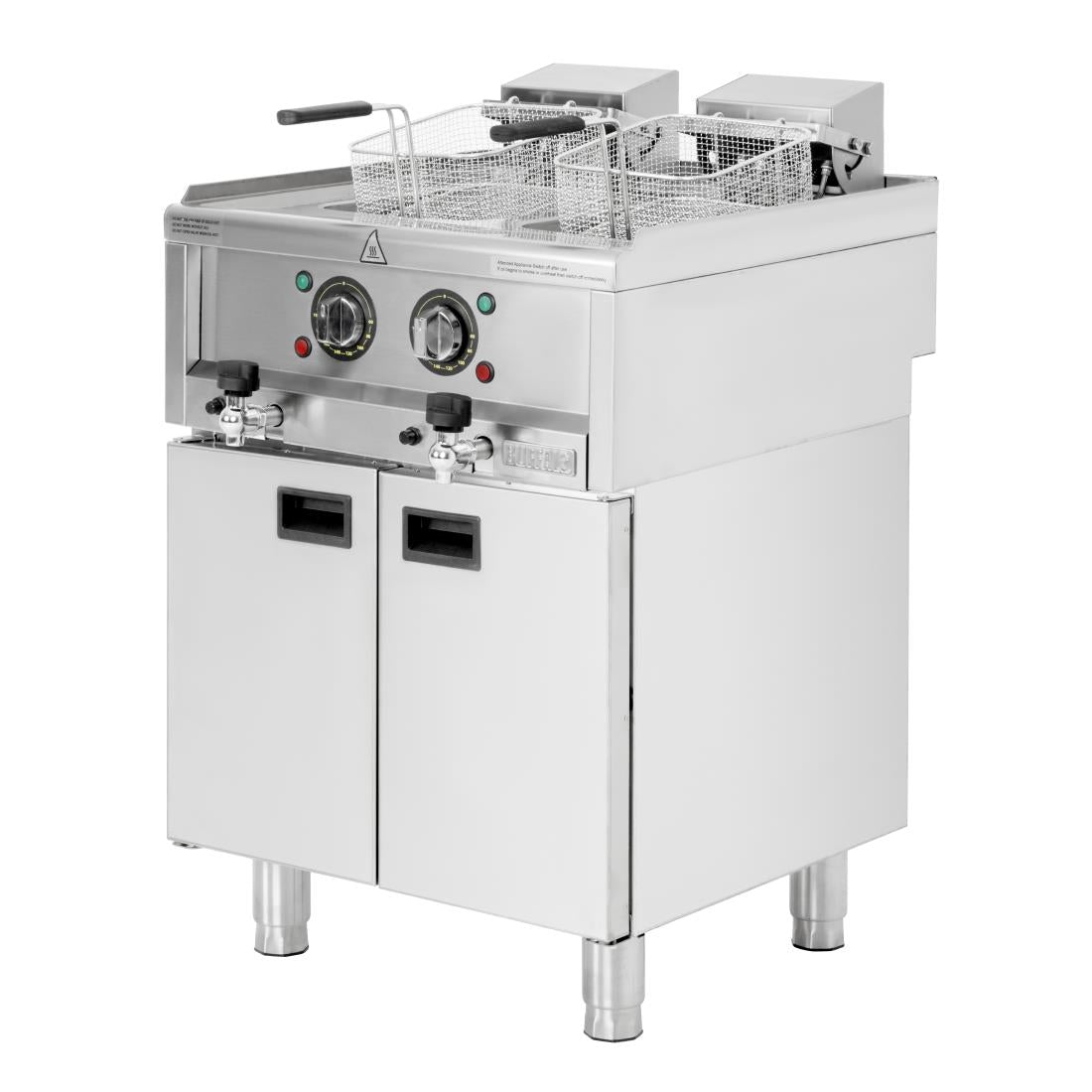 SA782 Buffalo 600 Serie Vrijstaande Elektrische Friteuse Met Dubbele Tank 2X 8Ltr