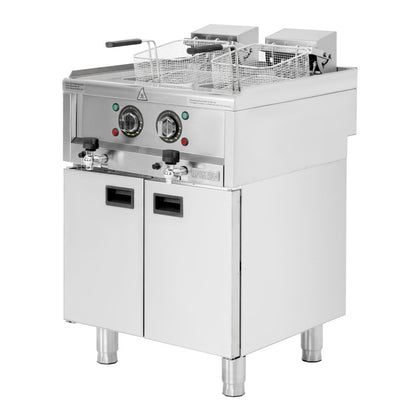 SA782 Buffalo 600 Serie Vrijstaande Elektrische Friteuse Met Dubbele Tank 2X 8Ltr