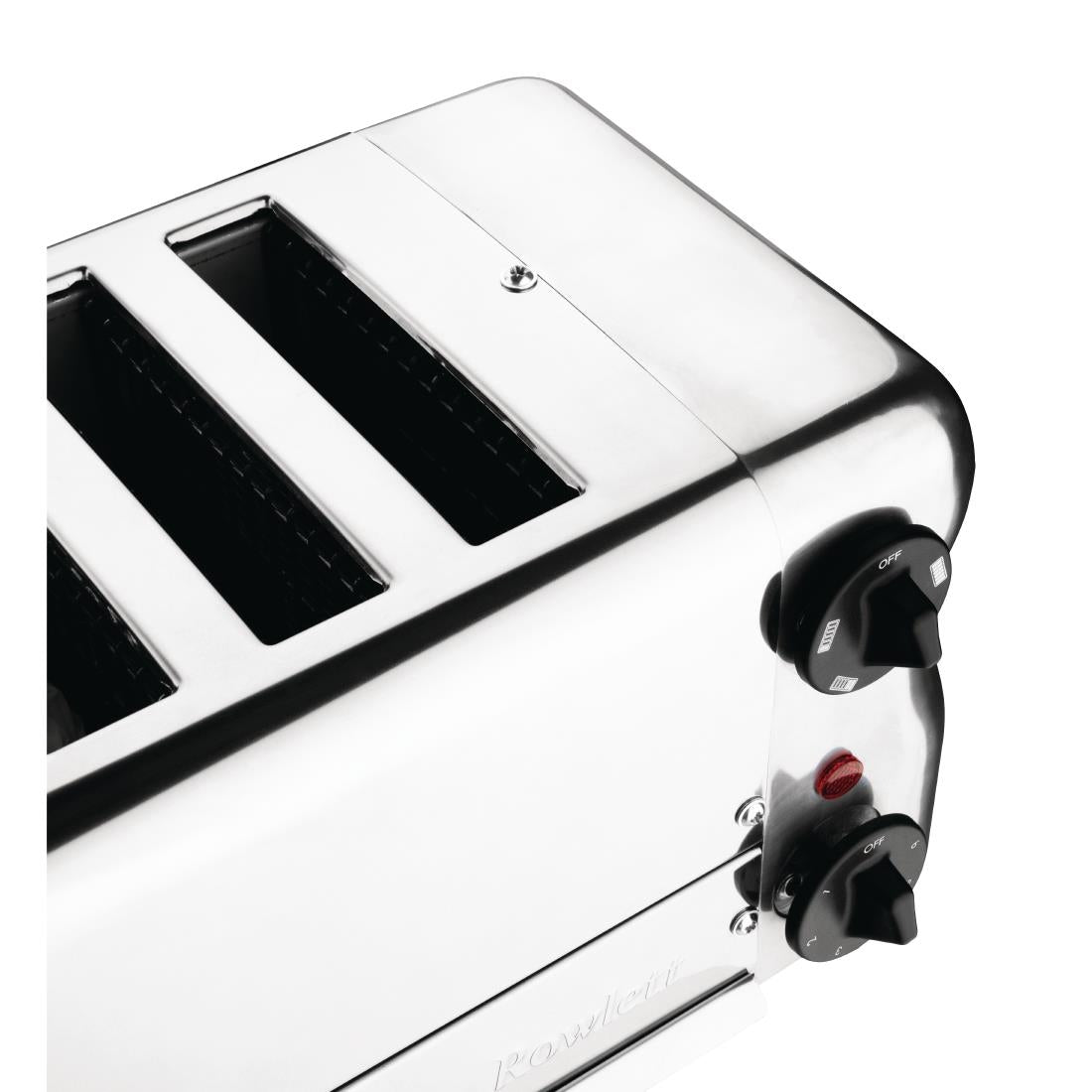 CH185 Rowlett Esprit broodrooster 6 sleuven chroom - 2 reserve-elementen en 2 tostihouders