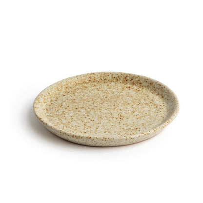 FA337 Olympia Canvas ronde borden met smalle rand crème 18cm (6 stuks)