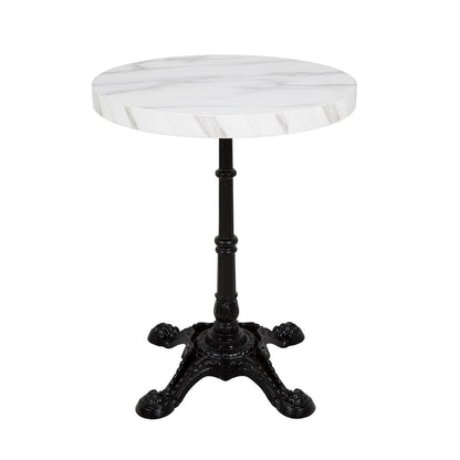 DT445 Bolero, voorgeboord rond tafelblad met marmereffect, 600 mm