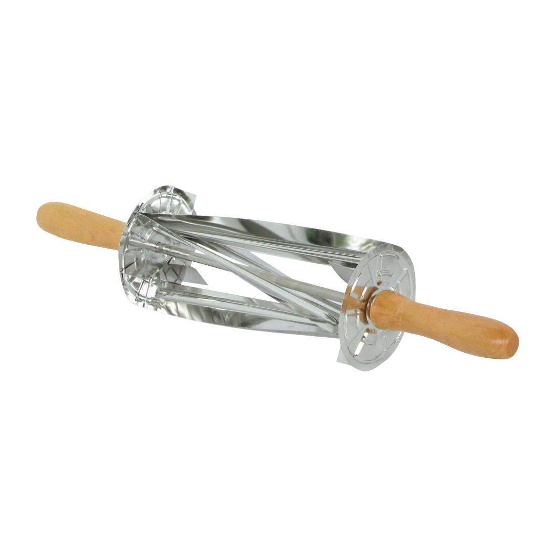 HS517 Gobel RVS Croissant Roller Cutter Met Houten Handvat 510x95X95mm