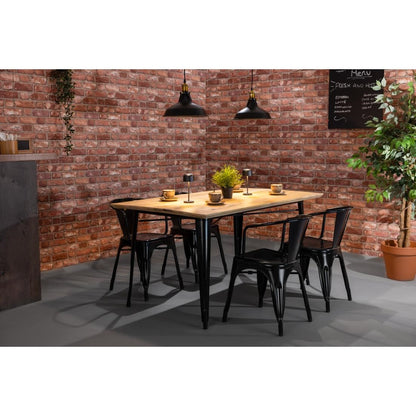 HZ806 Bolero Bistro Curve Armstoelen Zwart (4 stuks)
