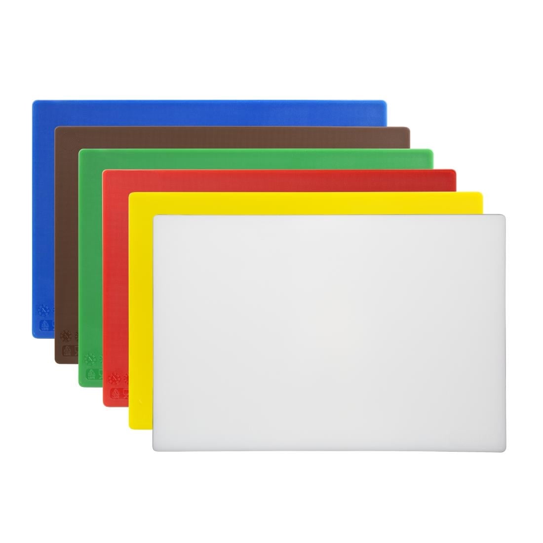 HC870 Hygiplas antibacteriële LDPE snijplanken set 450x300x10mm (Set van 6)