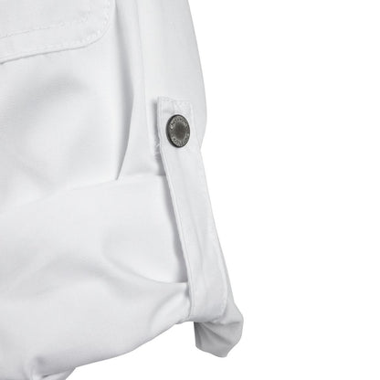 BB264-XS Chef Works Urban Hartford unisex koksbuis met rits lange mouw wit XS