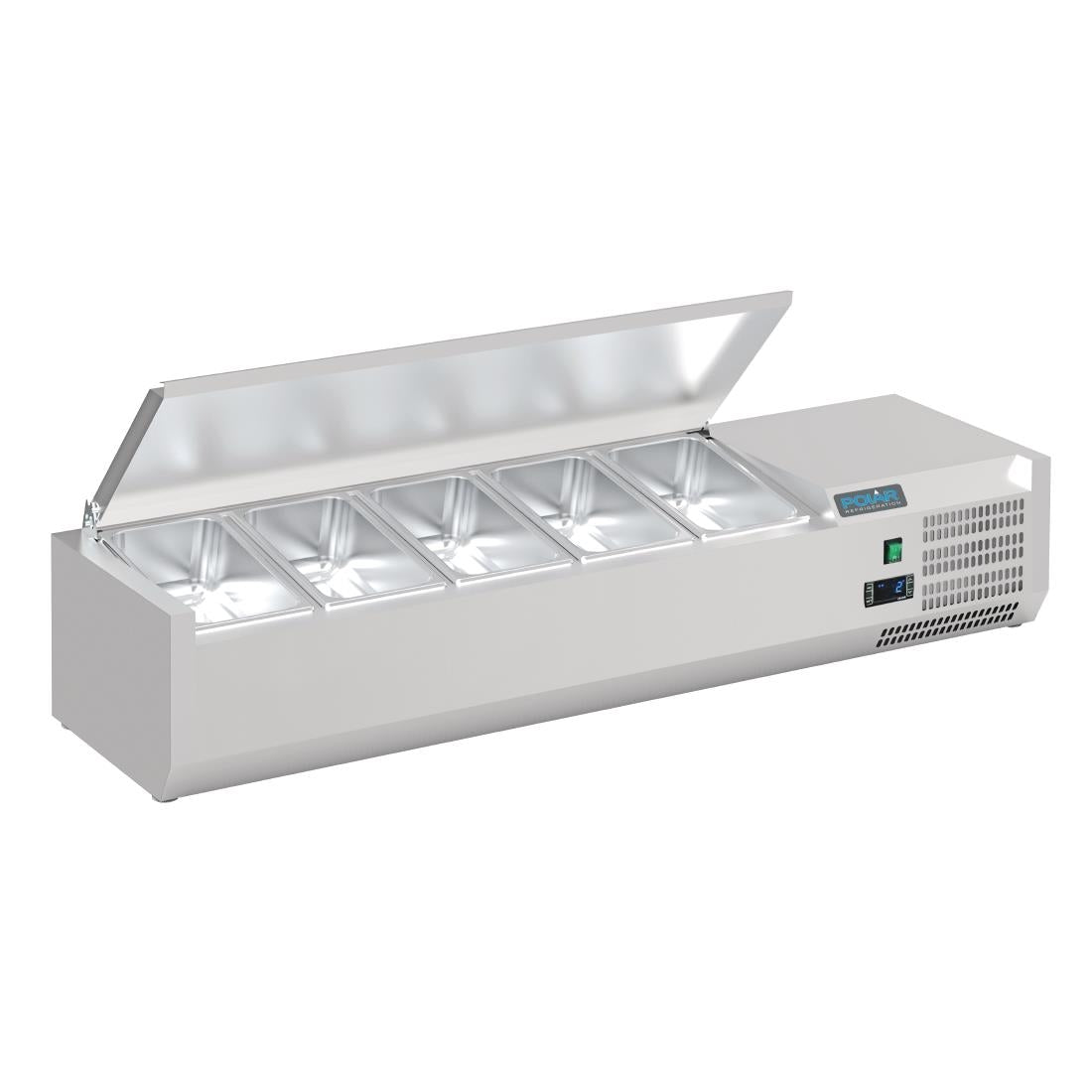 FA854 Polar g-serie aanrechtvoorbereidingskoelkast met deksel 5x 1/4gn