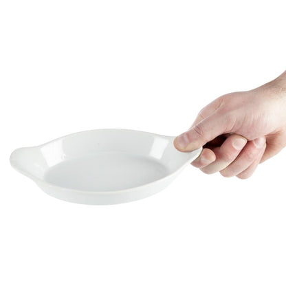 W441 Olympia Whiteware ovale ovenschalen 20,4x11,5cm (6 stuks)