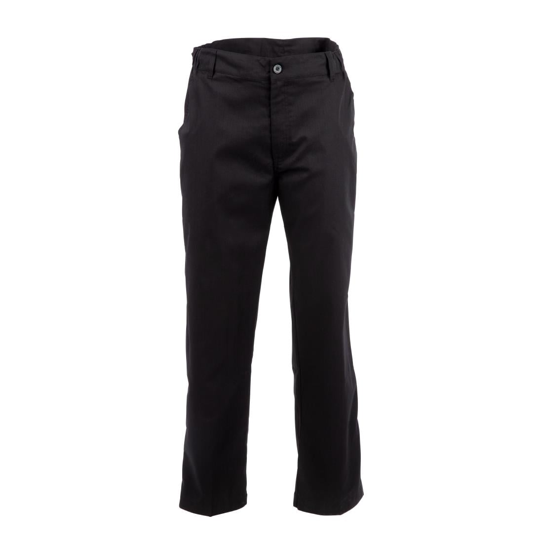 A674-S Chef Works Executive unisex koksbroek visgraat zwart S