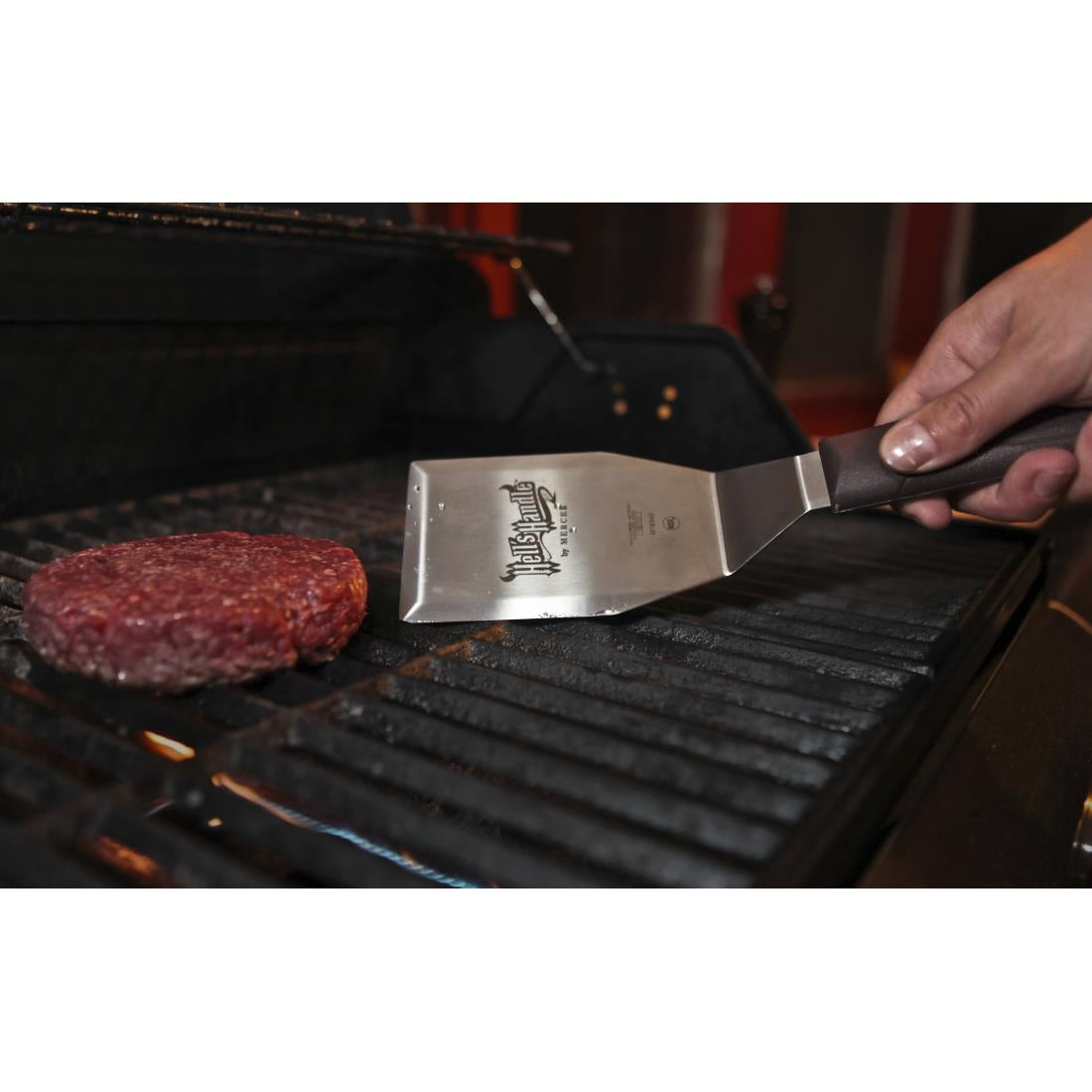 GG734 Mercer Culinary Hells Handle hittebestendige spatel heavy duty 12,5x7,6cm