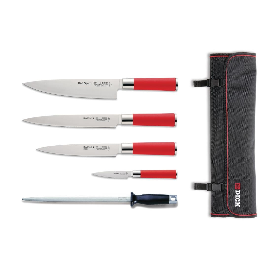 S902 Dick Red Spirit 5-delige messenset met foedraal