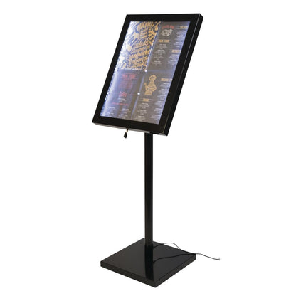 GL110 Securit LED info display zwart (incl. paal en voet)