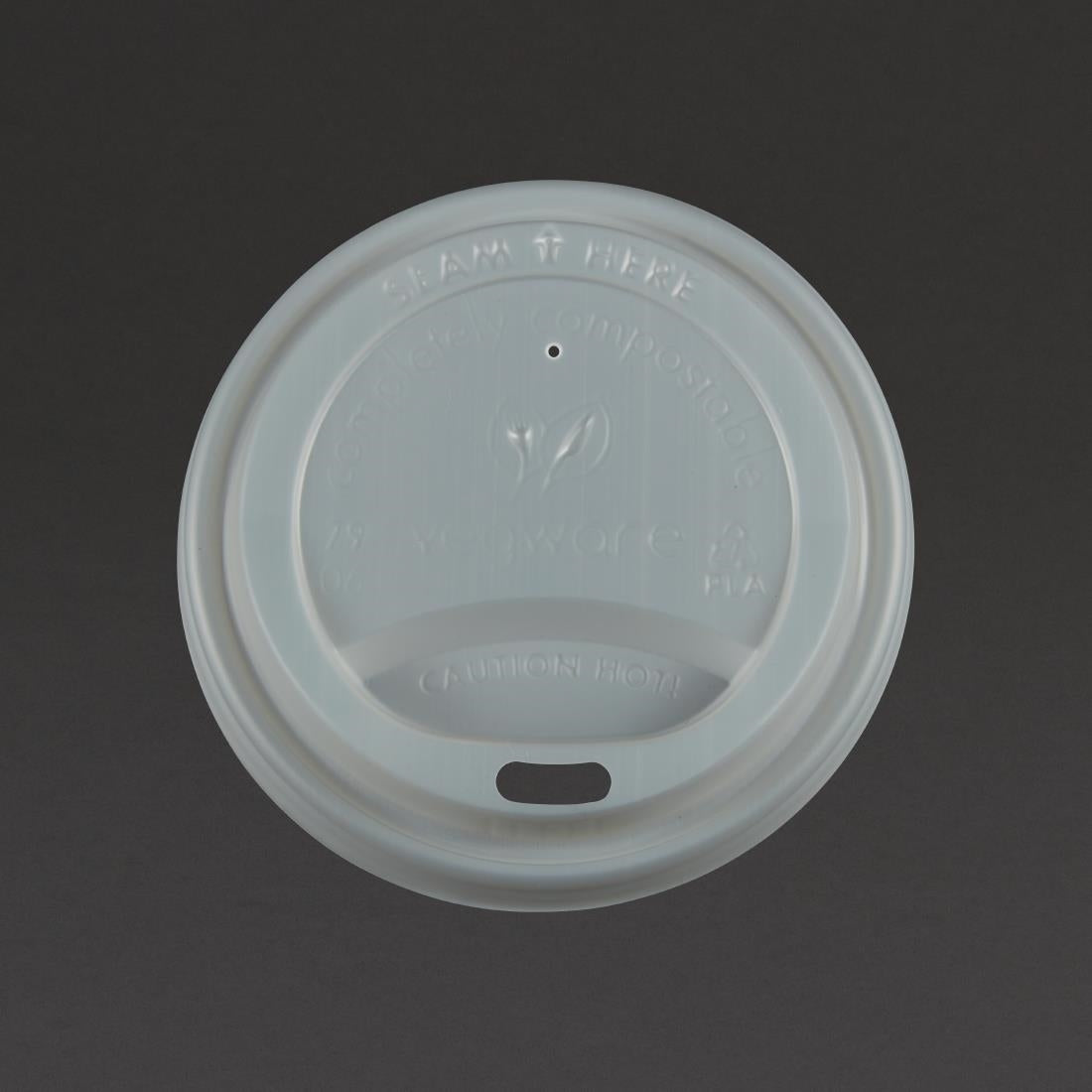 GH024 Vegware 79-serie deksels voor dubbelwandige bekers 230ml (500 stuks)