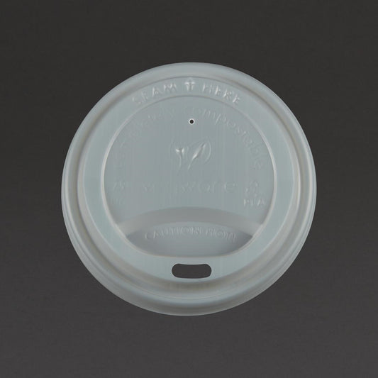 GH024 Vegware 79-serie deksels voor dubbelwandige bekers 230ml (500 stuks)