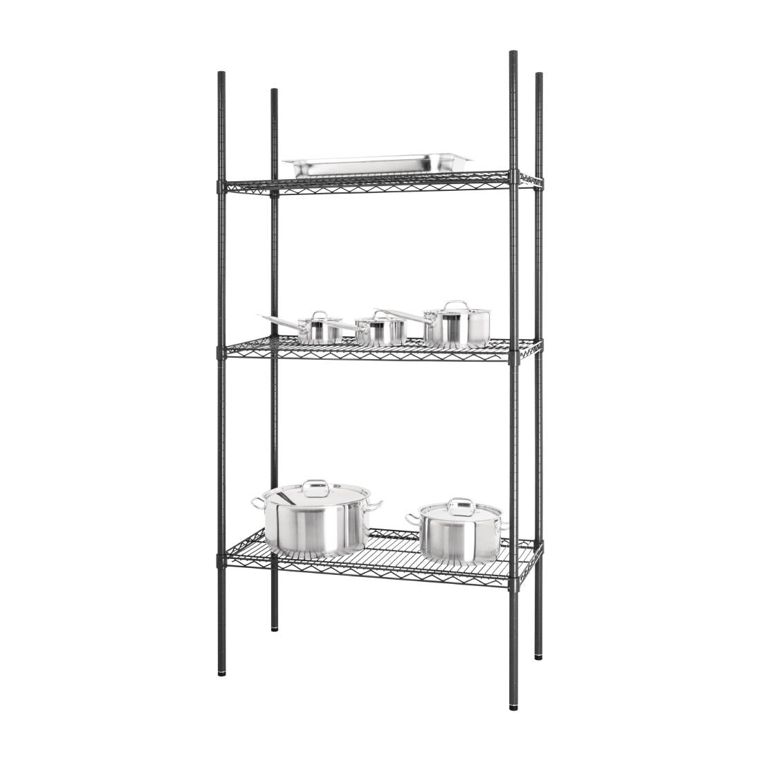 DC819 Nisbets essentials 3-laags gecoate stellingkast 1820 x 915 x 457mm