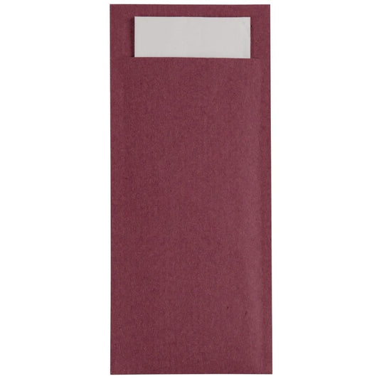 CK234 Europochette Bourgondië Bestekzakje met Wit Servet (500 stuks)