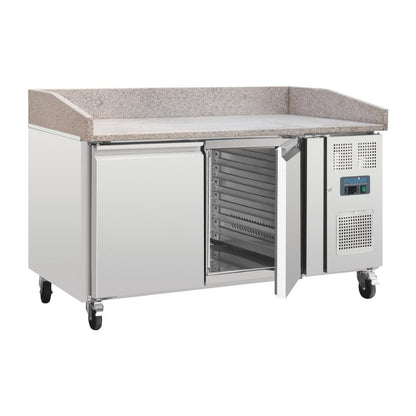 CT424 Polar G-serie pizza werkbank met marmeren blad 428Ltr